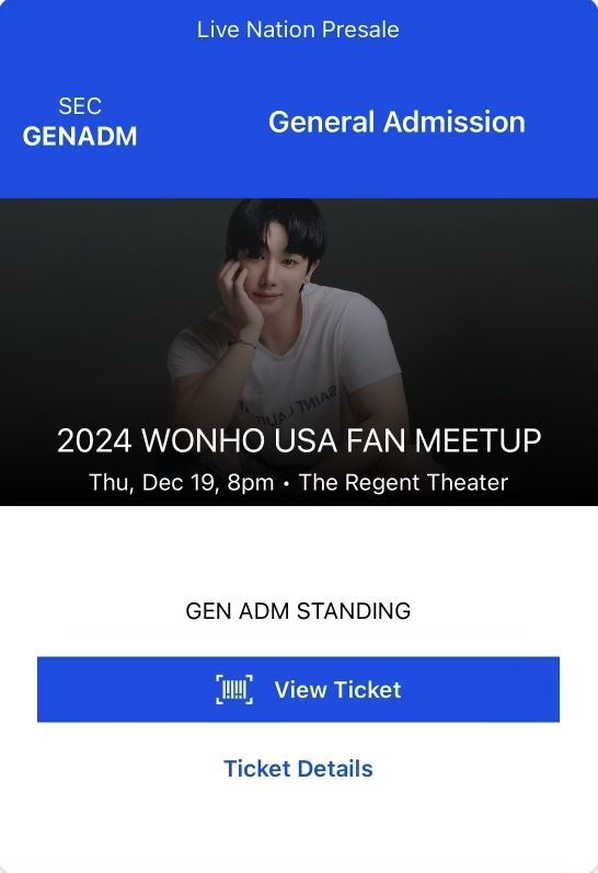 2 Wonho Fan Meetup tickets 