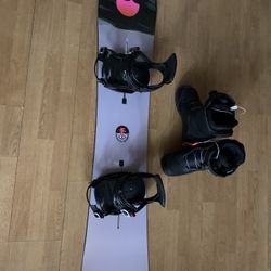 Burton Yeasayer 152 Cm Snow Board, Snowboard Lexa 13 Bindings, Mint Boa Boots 9.5 Ladies 2021 Model Channel System Like New