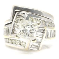 Engagement Ring. 2.61 CTW Princess Cut Diamond (SKU: #2327) SKU: M2427