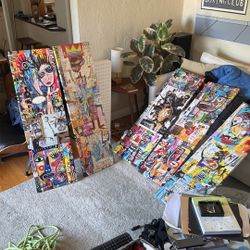 5 Piece Basquiat Prints 