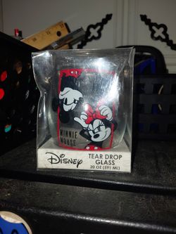 Mickey mouse teardrop glass