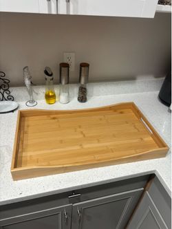 Bamboo Serving Tray with Handles