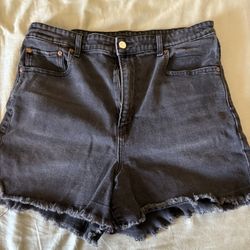 American Eagle Black Wash Denim Shorts