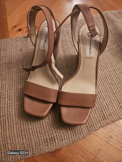 Antonio Melanie Leather Platform Tan Shoes Size
