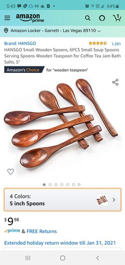Hansgo 6pc Small Wooden Spoons