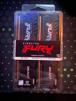 Kingston Fury Beast 32GB RAM (2x16GB) 3200MT/s DDR4 CL16 Desktop Memory Kit of 2