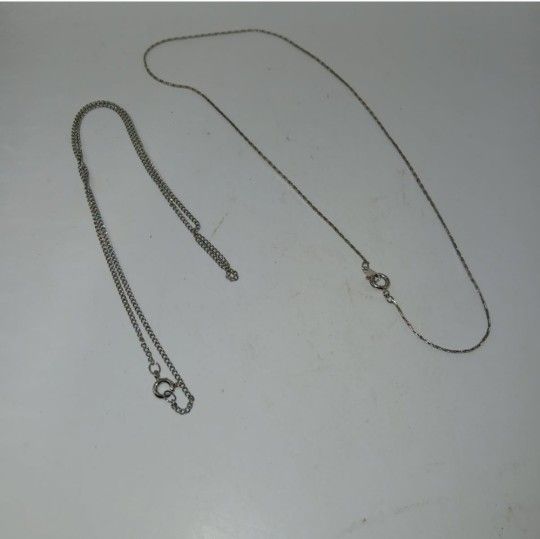2 silver chains