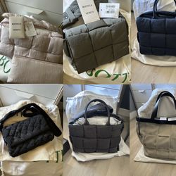 Brand New Bottega Veneta Bags 100% Authentic  Puffy Arco Nylon Tote Shoulder Bags
