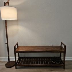 Lamps, Entry Bench And Stool