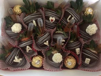 Strawberries dipped in chocolate