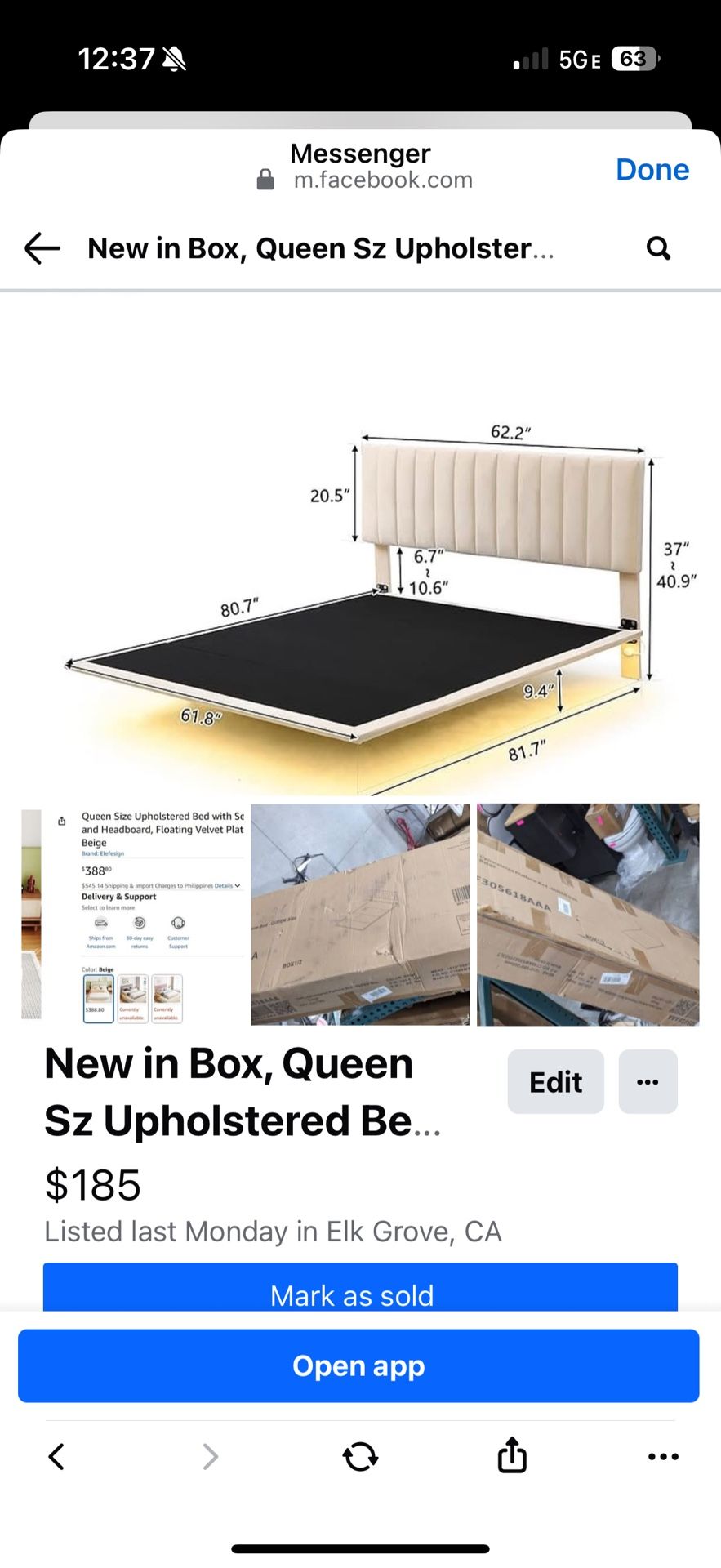New Queen Floating Bedframe 