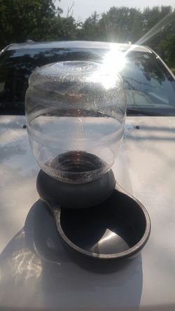 Large pet water dish with filter