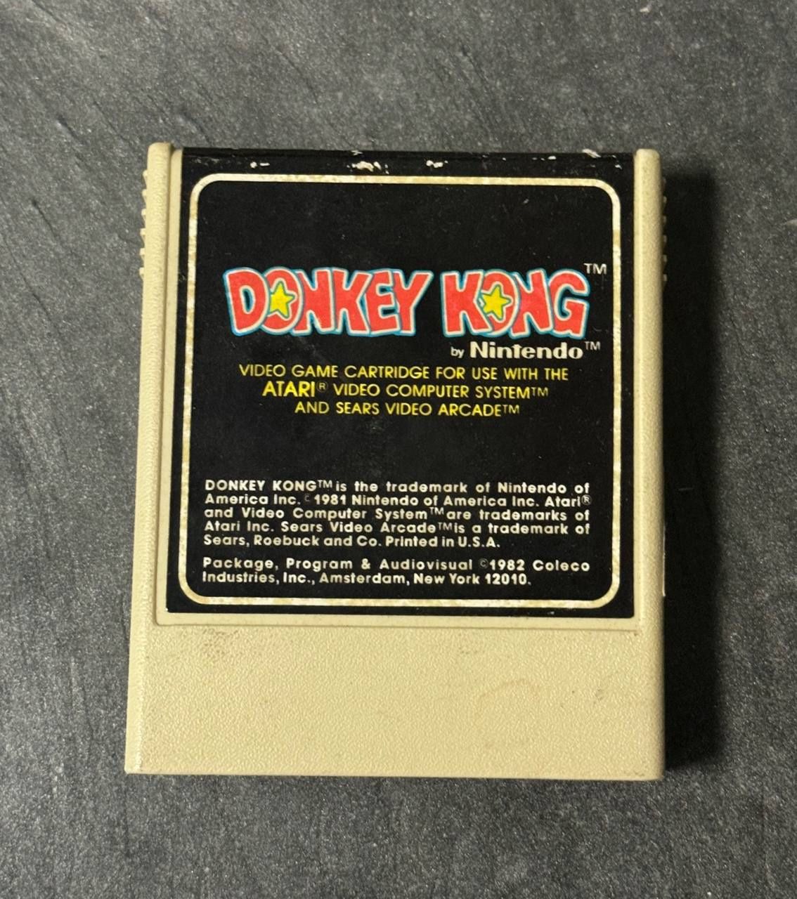 Nintendo's Donkey Kong Game Cartridge (Coleco Atari 2600, 1982), Vintage