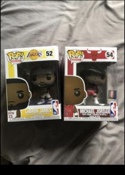 Lebron James And Michael Jordan Funko Pop