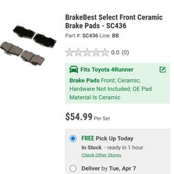 Toyota Trucks /Suvs Front Brake Pads And Front Rotors 