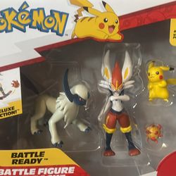 Pokémon Battle Figure Multi-Pack Deluxe Action Pikachu Cinderace Absol 4+ New