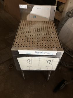 Glastender DBB-12 Underbar Drainboard, Free Standing, 12"W X 24"D