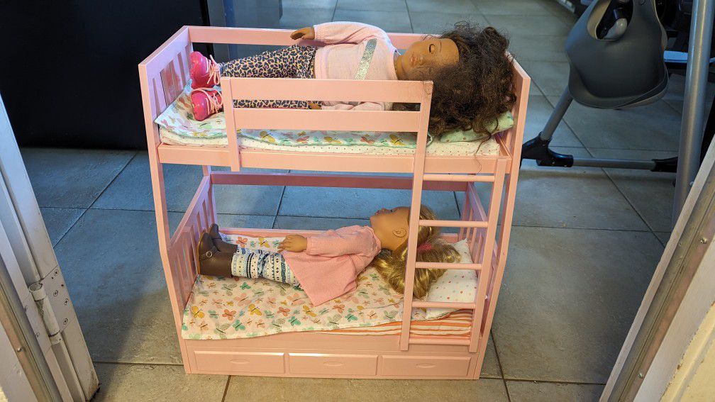 Our Generation Dolls And Bunkbed 