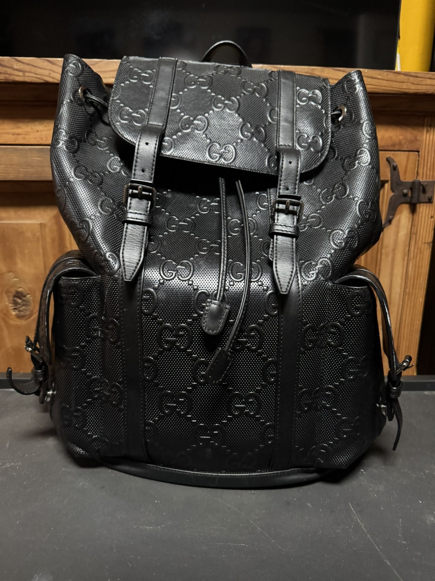 Authentic Gucci Leather Backpack 