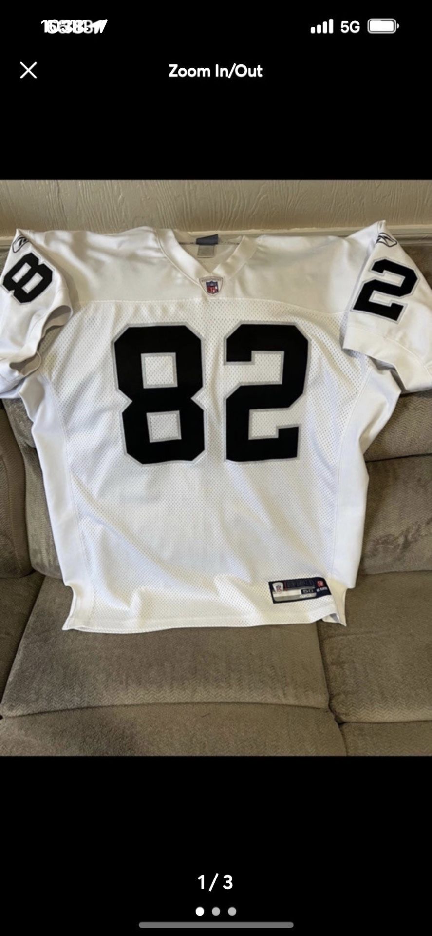 James Jett Authentic Oakland Raiders Reebok Jersey XXL 50. Jersey is used but in overall good condition for its age.