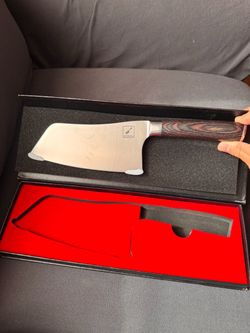 iMarku Meat Cleaver 7" High Carbon Steel Ergonomic Handle Chef Knife Japanese SUS440A Steel