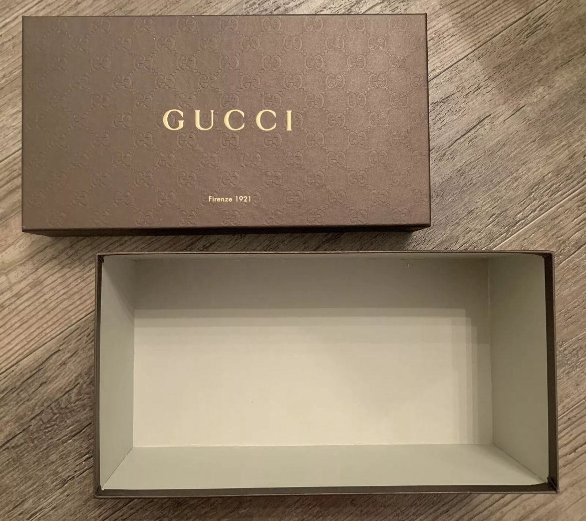 Gucci Brown Empty Shoe Storage Gift Box Made In Italy
