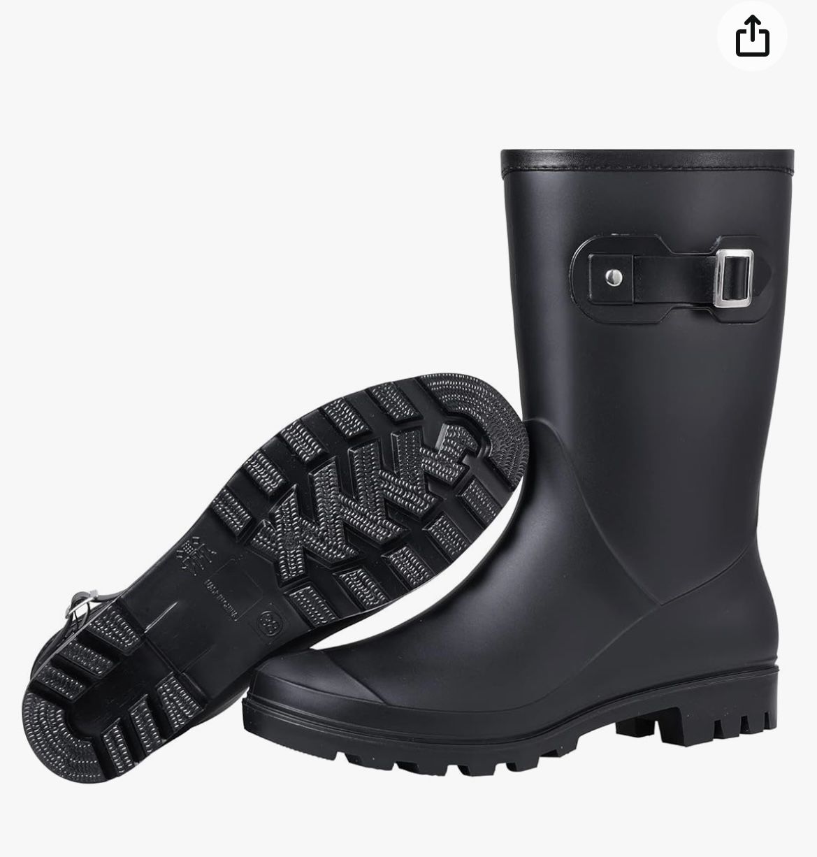 Black Raining Boots New