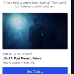 USHER:Past Present And Future Ticket