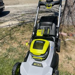 RYOBI 40V HP Brushless 21 in. Cordless Battery Walk Behind Self-Propelled Lawn Mower with (1) 6.0 Ah Batteries and Charger