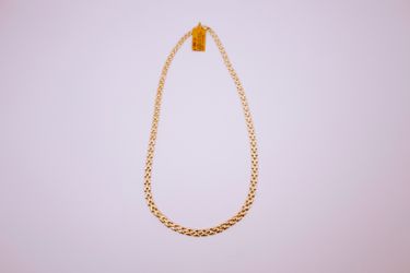 14 KT gold semihollow mariner necklace