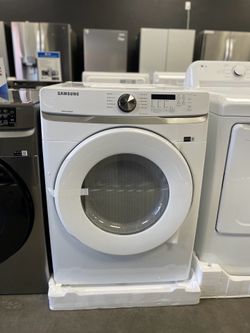 Samsung - Front Load Gas Dryer In White