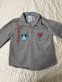 Corduroy Mickey button shirt