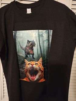 Cat & Dinosaur shirt
