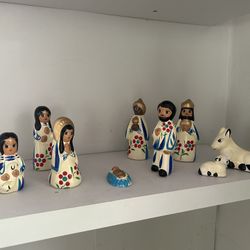 Handmade Nativity Set From Mexico