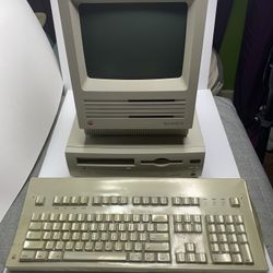 Vintage Apple Macintosh SE, Performa 6360 Power PC, and Extended Keyboard