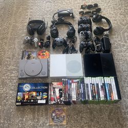 Massive Gaming Bundle – Xbox One S, Xbox 360, PS1, Headsets & 40+ Games