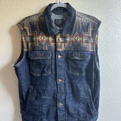 Authentic Pendleton Denim Vest 