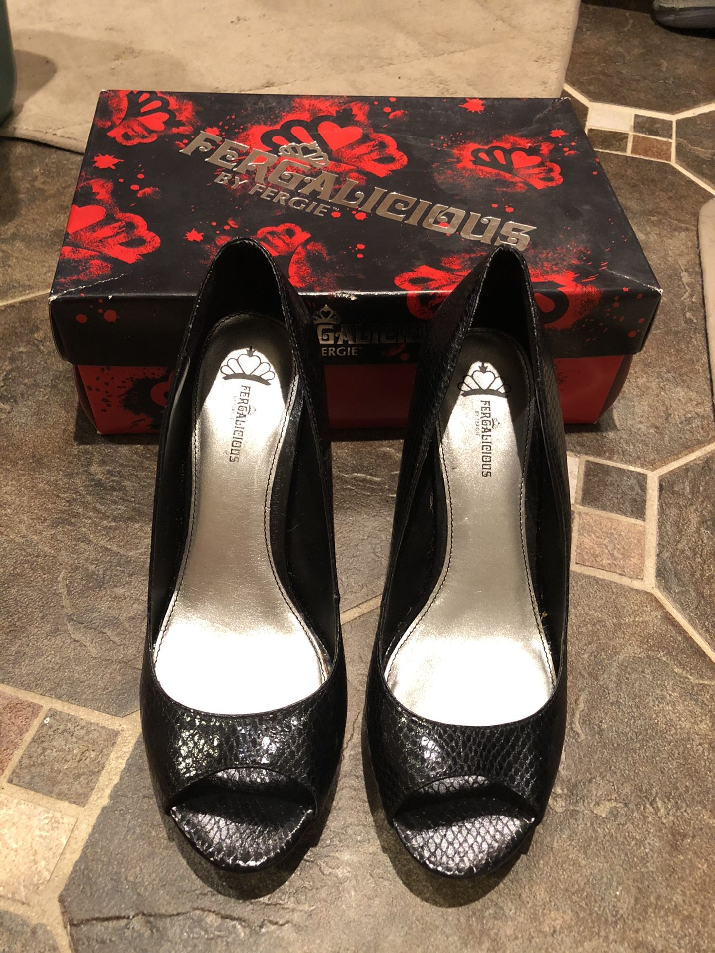 Fergalicious black outlet heels