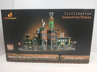 JMBricklayer Western Train Bookend Building Set ☆ Industrial Times ☆