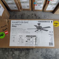 Ceiling Fan 44" with Remote Bronze Color New 