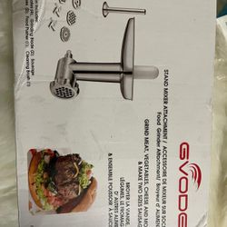 GVODE Food Meat Grinder Attachment for KitchenAid Stand Mixers Included 2 Sausage Stuffers & 4 Grinding Plates
