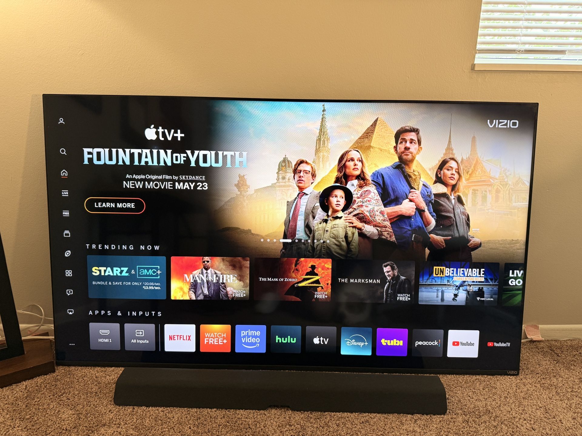 65” Vizio 4K QLED Smart TV + Vizio Soundbar w/ Remote – Great Condition!
