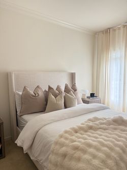 upholstered bed frame from wayfair
