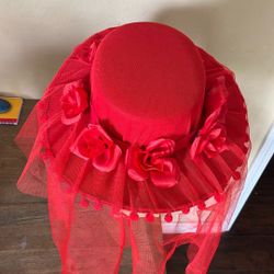 Halloween From Book Of Life Red Hat La Muerte No Ripped No Stain  Good Condition 