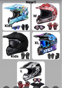 Motocross Helmet Sets with Goggles and Gloves