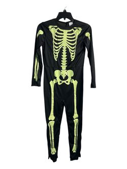 Kids Skeleton Costume Jumpsuit Size M(8-10)