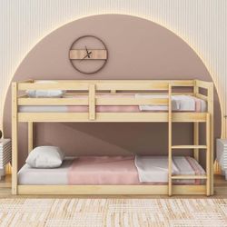 NEW Natural Twin Bunk Bed