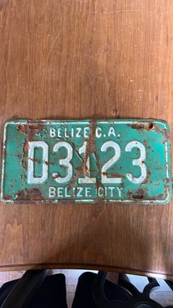 Belize￼ license plate