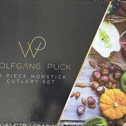 Wolfgang Puck 10-Piece Colored Nonstick Cutlery Set 5 Knives / Protective Sheath