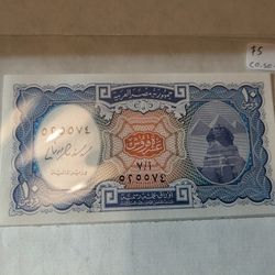 Uncirculated Egyptian 10 Piastres Banknote